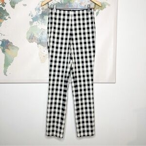 Rag & Bone Pants Simone Skinny Size 2 Black White Gingham Checkered Plaid $295